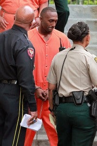 KINGPIN: James "Blue" Jones is escorted back to the Warren County jail following an initial court appearance Tuesday along with others arrested Friday morning in the joint police operation "Operation Long Time Coming." (Justin Sellers/The Vicksburg Post)