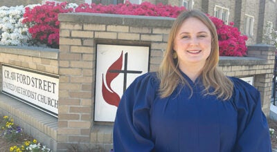 MaryKate Cote serves as the music director at Crawford Street United Methodist Church (Sally Green | The Vicksburg Post).